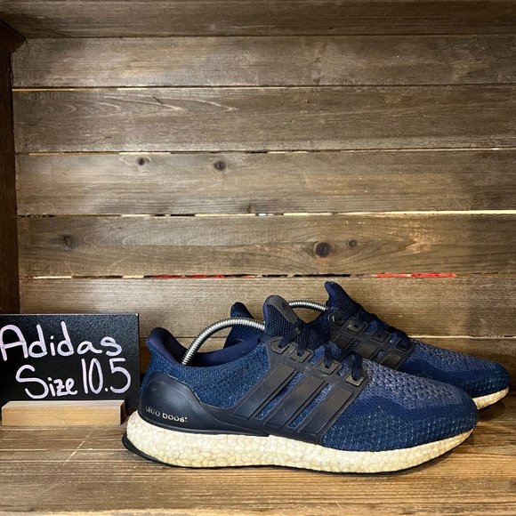 Mens Adidas UltraBoost 2.0 Collegiate Navy Blue Running Shoes Sneakers Size 10.5 - Picture 1 of 7